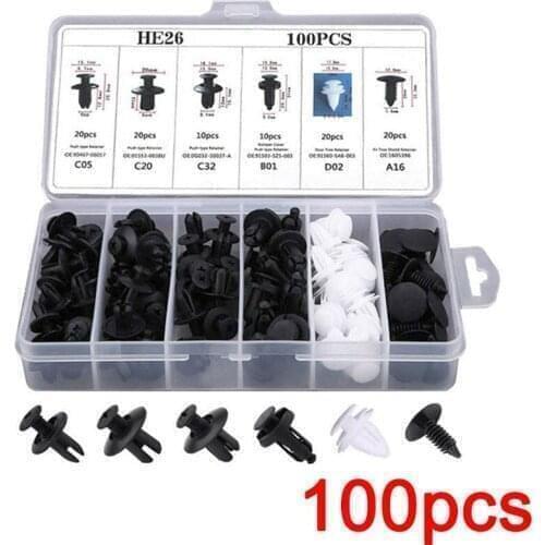 100 pieces of plastic automotive HE26 rivet fasteners For Subaru Forester Outback Legacy Impreza XV BRZ