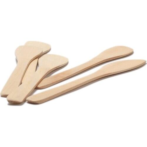 1000pcs/lot wood tableware mask cream cheese guacamole butter knife smudge tool Wood tableware