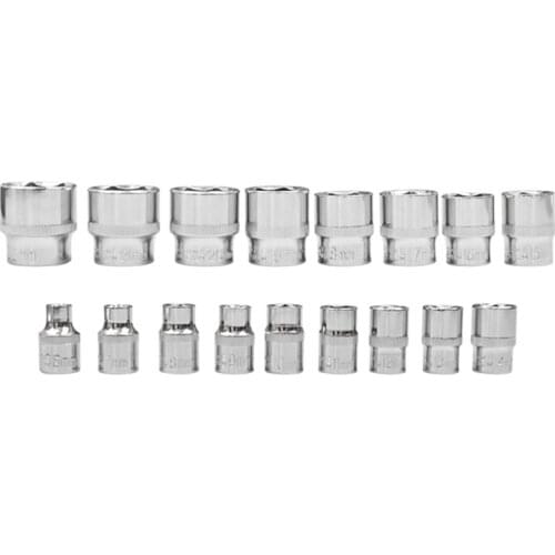 17 Piece Corrosion Resistance with chromium Plating Easy to Store and Stainless Steel Material Socket Accessory Set LX0D
