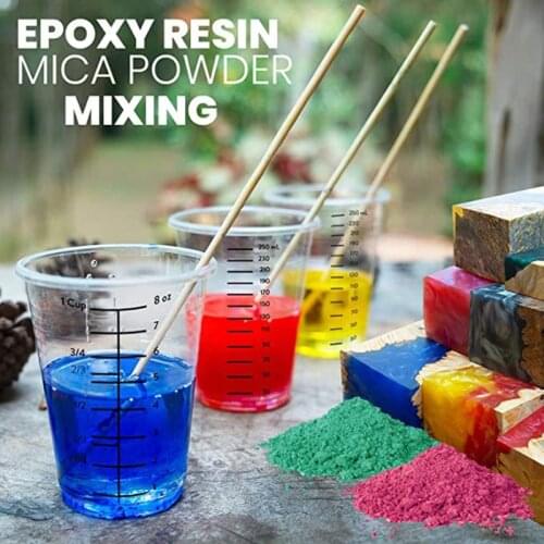 30PCS Disposable Measuring Cups for Resin 8oz Clear Plastic Measuring Cup for Epoxy Resin Art Graduated Measure in ml and OZ