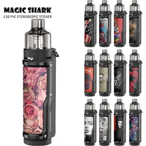 3M PVC Devil Druid USA Flag Messi Flower Stereo Cover Case Sticker Skin Tape Film for Voopoo ARGUS PRO