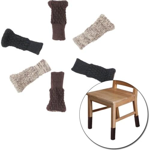 4Pcs/Set Table Chair Foot Cover Knitting Round Bottom Non-Slip Table Chair Leg Caps Foot Protection Bottom Cover Pads Protectors