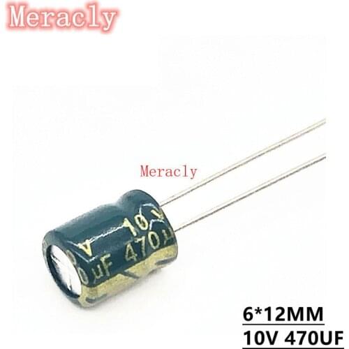 50PCS 10V 470UF Aluminum electrolytic capacitors Own factory long life High frequency and low resistance best quality 20