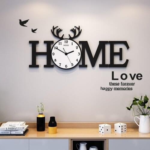 DIY Clock Wall Living Room Home Decor Fashion Personality Creative Art Nordic Large Wall Clock Modern Design Acrylic Wall Watch