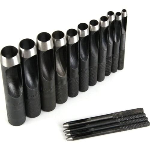 10pc/set Good Quality Belt Punch DIY Leather Needle Drift Pin Metal Craft Tool Die Leather Hole Punch Kit DIY Leather craft
