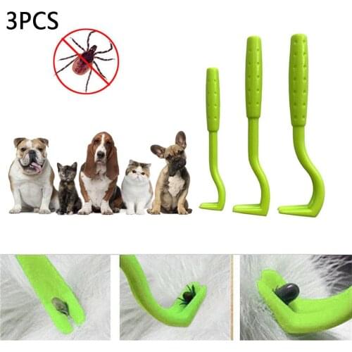 3PCS Pet Flea Remover Tool Scratching Hook Remover Pet Cat Dog Grooming Supplies Lice Tick Hook Remover Clips Pet Comb