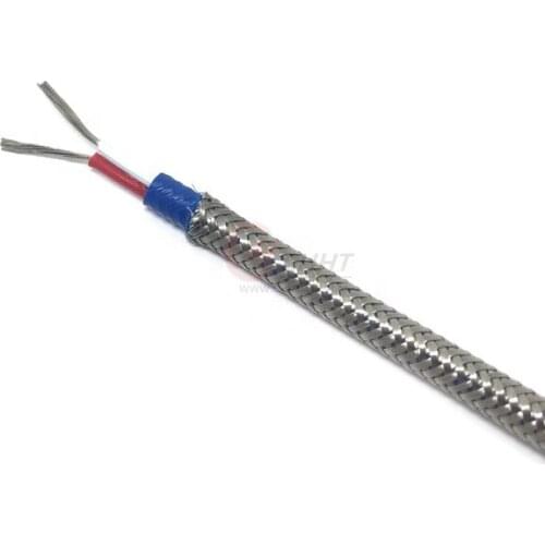 K Type 2*0.35mm PVC Insulation Stainless Steel Shield Thermocouple Wire Cable For Industrial Use