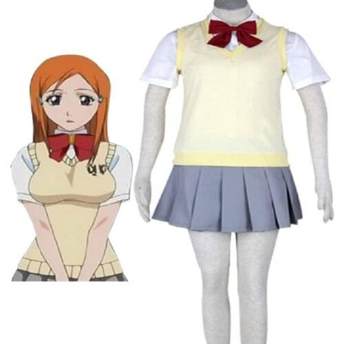 Anime Cos BLEACH Inoue Orihime Cosplay Costumes Suit Sets