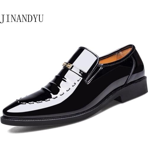 Formal Leather Shoes Men Plus Size Dress Shoes Mens Loafer Brown Black Leather Classic Men Shoes for Wedding Business Shoes Man