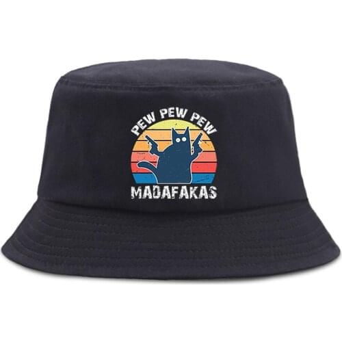 Summer New Outdoor Fisherman Caps Pew Pew Madafaka Panama Hat Unisex Hip Hop Cotton Outdoor Beach Hats Harajuku Foldable Sun Cap