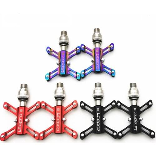 Litepro BMX Folding Bike Aluminum Alloy Non-slip Accessory MTB Mountain Universal Bicycle QR Pedal Sealed Bearing Butterfly