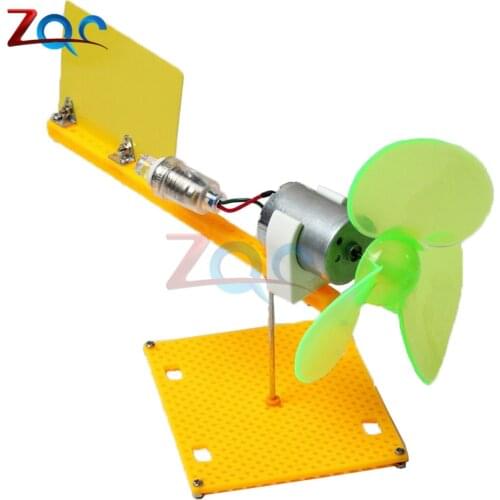 Micro Wind Turbines Generator Small DC Motor Blades With Holder DIY Project Kit