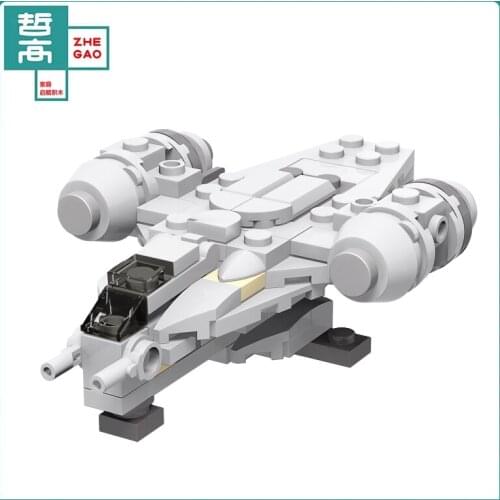 Spot MOC Mini Micro Vehicle For Razor Crest Building Blocks For of Space Wars Series DIY Idea Model Spaceship Children Toys Gift