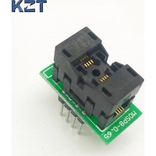 MSOP8 To DIP8 MCU Programmer Test Socket Pitch 0.65mm IC Body Width 3mm Programming Socket Adapter