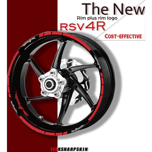 Motorcycle sticker wheel tire decal Inner outer Rim reflective logo decorative decal kit set for APRILIA RSV4R rsv 4r rsv4 r