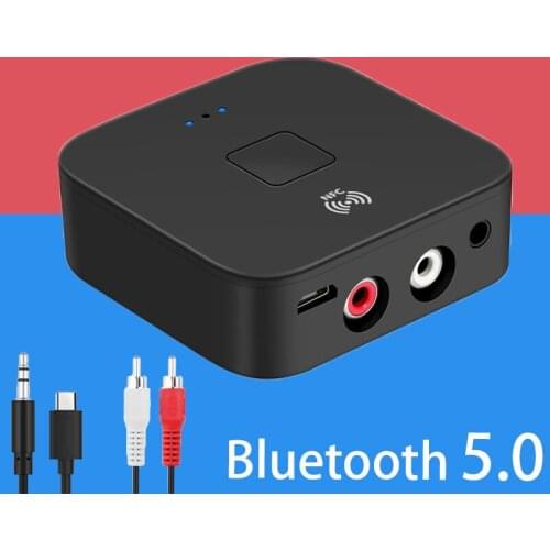 NFC Bluetooth 5.0 Receiver 3.5mm AUX RCA Jack Hifi Wireless Adapter Auto On/OFF Bluetooth 5.0 4.2 Car Audio Receiver HEVARAL