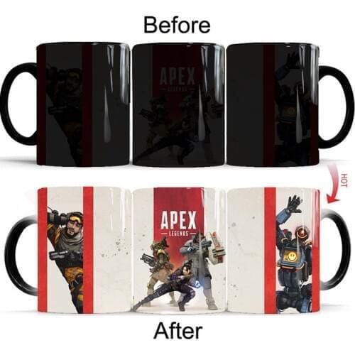 2019 New 3 Styles Legends Color Changing Mug For Apex Game Boy 350mL Heat Reveal Ceramics Coffee Cup Novelty Magic Cup Gift