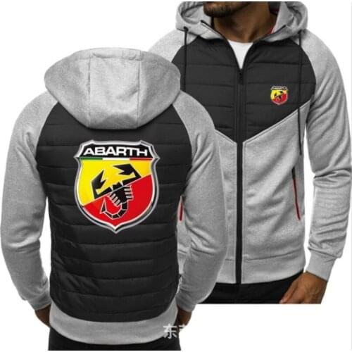 2021new Men for ABARTH Car Logo Print Spring Autumn Mens Jacket Casual Sweatshirt Long Sleeve Mens zipper Jacket Man Hoody