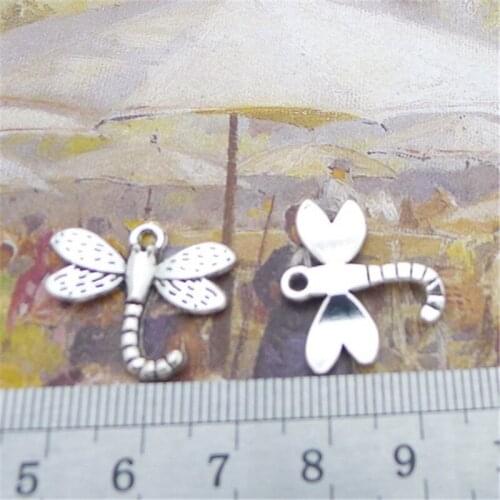 BULK 30 Zinc Alloy Animal Dragonfly Charms Pendant for Charm Bracelets 20*22mm 1.3g