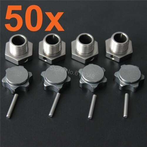 Wholesale 50Sets/lot HSP 1/8 Tires Adapter Wheel Nut With Pins 17mm For RC HOBBY Car Parts