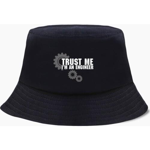 Panama Bucket Hat Funny TRUST ME HUMOR I AM AN ENGINEER Women Fishing Bob Panamas Fisherman Cap Cotton Outdoor Sunscreen Caps