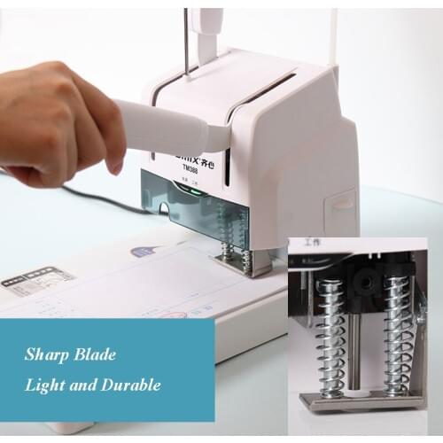 Hot Melt Binding Machine Manual Small Simple Punching Binding Machine Financial Accounting Bookkeeping Certificate Puncher TM388