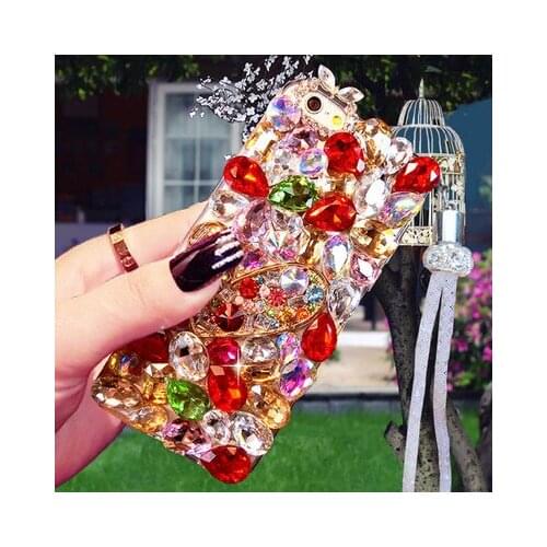 Luxury Crystal Color Gem Rhinestone Case For iphone 12 11Pro Max X XS MAX XR Soft Edge Clear Cover For iphone 6S 7 8 PLUS Capa