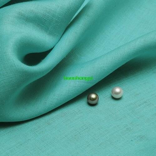 Light green spring and summer pure linen clothing custom studio pants dress fabric