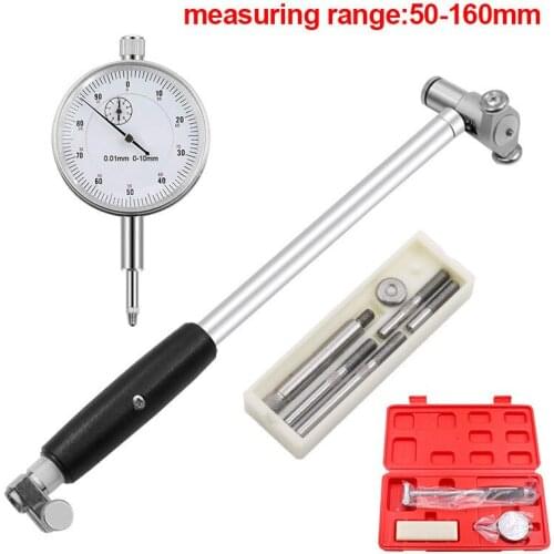 High precision Dial Bore Gauge Indicator 160MM 0.01mm Diameter Indicators Engine Cylinder Measuring Test Kit Tool Meter Pointer