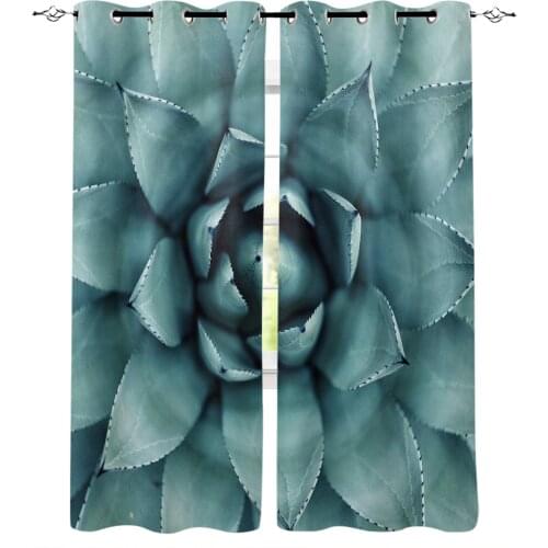 Green Succulent Plants Bedroom Modern Window Curtain for Living Room Decoration Curtains Home Textile Drapes