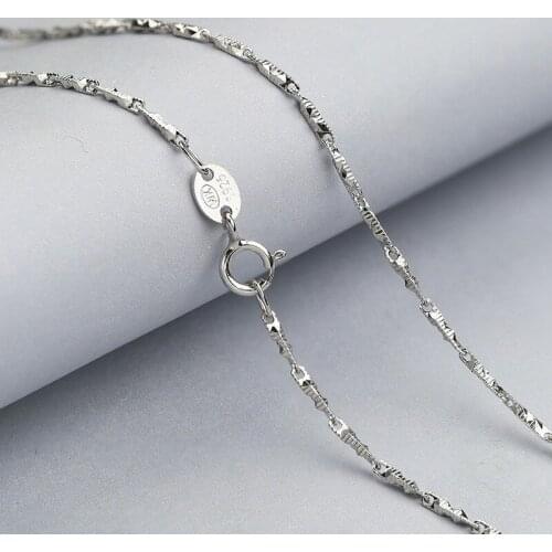 Lo Paulina New Arrival Rhombus Flower Link Chain For Woman 925 Silver Statement Link Chain Necklace LPC006