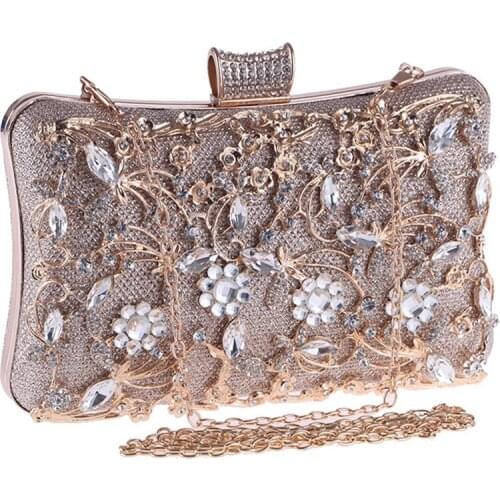 Womens Crystal Evening Clutch Bag Luxury Wedding Purse Bridal Prom Handbag Party Bag