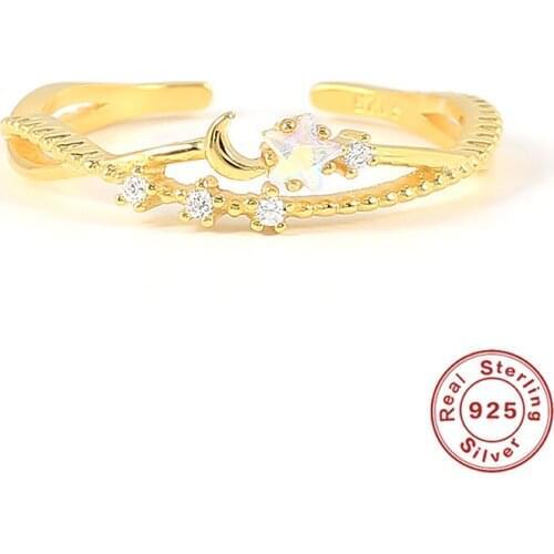 CANNER S925 Silver Womens Rings Mini Petite Zircon Glitter Ring For Girls 2021 Trends Finger Ring Pendientes Plata 925 Anillos