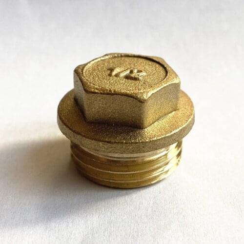 1/2" 3/4" 1" BSP Female Male Thread Brass Hex Head Socket End Cap Pipe Fitting Plug Coupler Connector