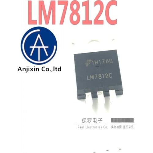 10pcs 100% orginal and new three-terminal regulator LM7812 LM7812C LM7812CT TO-220 in-line real stock