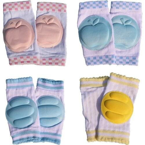 2Pcs/1Pair Baby Kneepad Cozy Cotton Breathable Sponge Children Knee Pads Doll Learn To Walk Best Protection Send Random Color