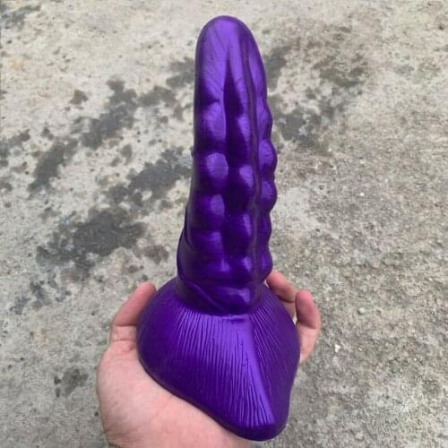 20cm Purple Huge Dildo Female Masturbator Super Soft Realistic Penis Dildo Liquid Silicone Suction Cup Dildos For Women Big Dick