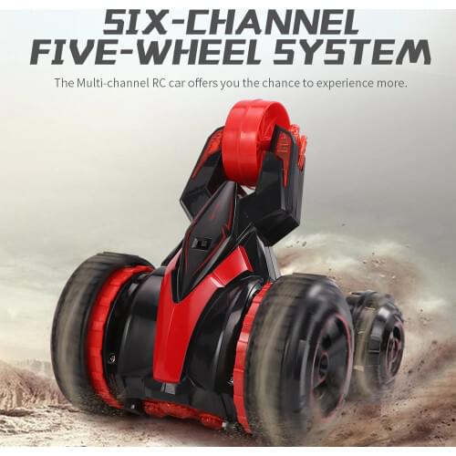 2019 Trend 360 Degree Rotation RC Remote Control Car Transform Truck Off Road 4x4 with 5 Wheels and Light