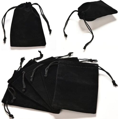 5pcs/lot Packing Drawstring Velvet Pouch Sachet Gift Bag For Jewelry Wedding Things Party Bead Container Storage Wholesale
