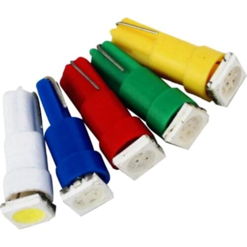 5pcs T5 18 37 70 73 74 79 85 86 1 LED 5050 SMD car Dashboard warming indicator Wedge Light Bulb Auto Lamp Instrument lights 12V