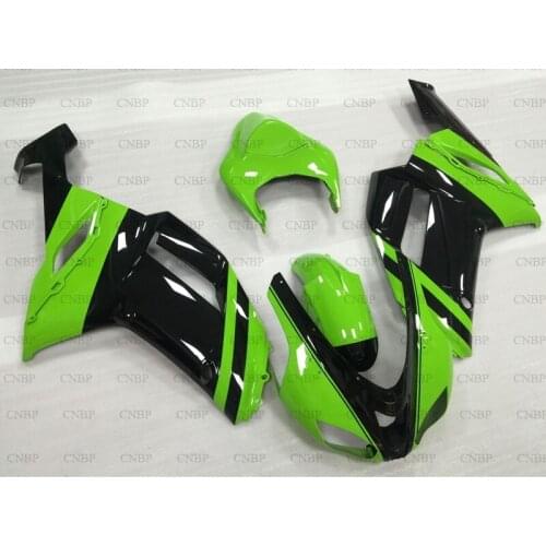 636 Zx-6r 2007 - 2008 Bodywork Ninja Zx-6r 2008 Full Body Kits Ninja Zx-6r 2007 Green Black Fairings
