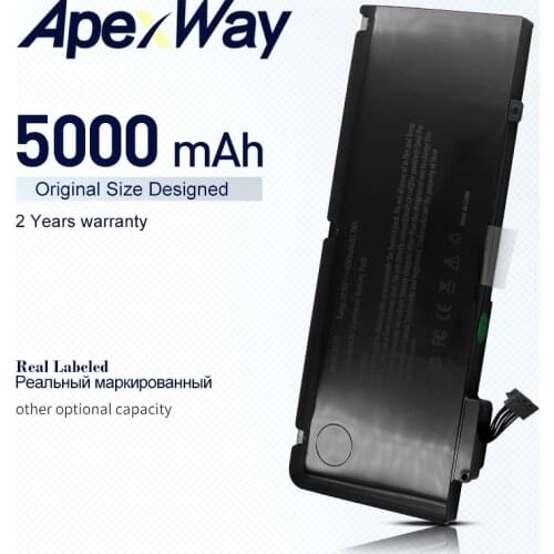 10.95V Laptop Battery A1278 A1322 For Apple MacBook Pro 13" MB990*/A MB990J/A MB991*/A Precision Aluminum Unibody (2009) 6000mAh