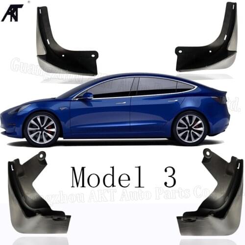 Car Mud Flaps For Tesla Model 3 2016 2017 2018 2019 Mudflaps Splash Guards Flap Mudguards Car Styling OE Styled Molded
