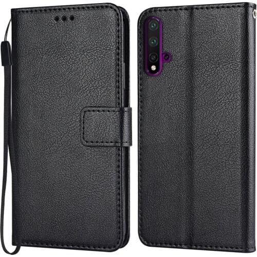 Flip Wallet PU Leather Case for Huawei Nova 5 SEA-AL00, SEA-TL00 Funda Stand Business Phone Holster Stripe Protect Cover