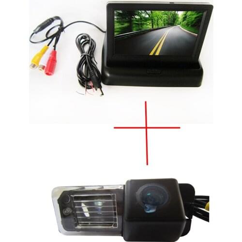 Color Car Rear View Camera for VW Volkswagen Polo V (6R)/ Golf 6 VI/ Passat CC,with 4.3 Inch foldable LCD Monitor