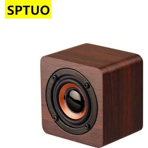 Wooden Speakers Portable Bluetooth Speaker Wireless Sound Box Outdoor Bass Stereo Home PC Phone tablet mini speaker decoration