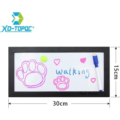 XINDI New 15x30cm Mini Whiteboard MDF Frame Magnetic White board Home Decorative Memo Message Erasable Boards Free Shipping WB20