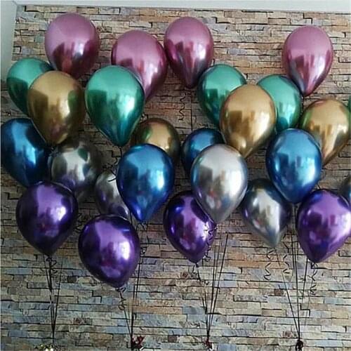 12inch metallic chrome color helium balloon transparent star print balloon double-deck DIY balloon for wedding birthday annivers