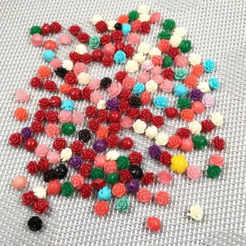 Synthetic Coral engraving Flower shape Punch loose beads isolation bead for Jewelry making DIY necklace bracelet accessories