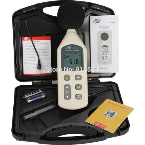 Digital LCD Noise Meter Handy Mini Sound Level Meter Noise Measuring Instrument GM1357 Sound Tester 30dBa~130dBa